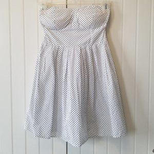 Strapless White Dress - A Line Dress